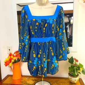 Gorgeous colorful Silk blouse by Montmartre Boutique in NYC